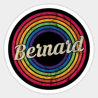 Bernard - Retro Rainbow Faded-Style Sticker